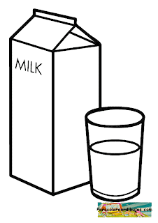 Dibujo de leche para colorear | Para colorear dibujos y dibujos