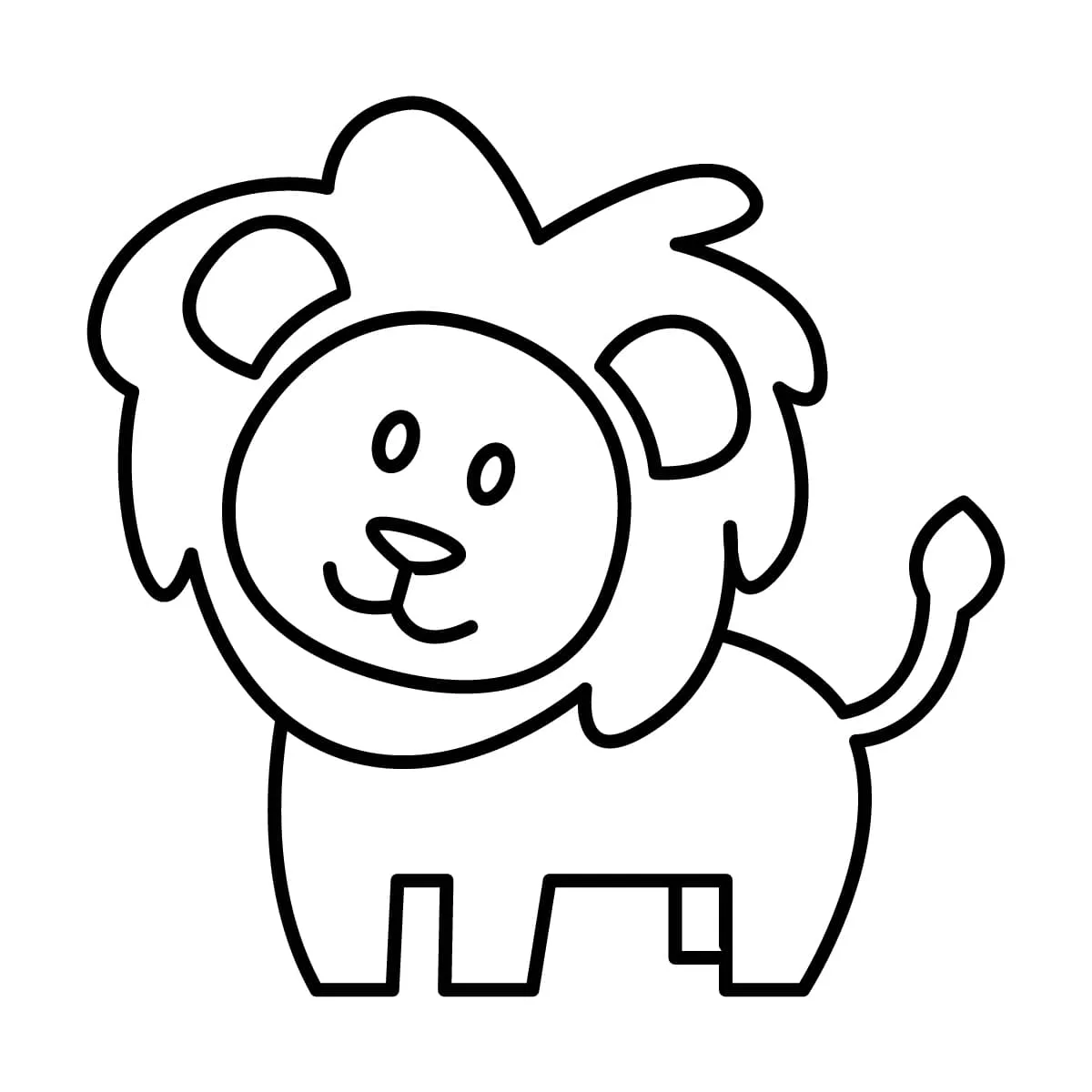 Dibujo de león para colorear e imprimir - Dibujos y colores