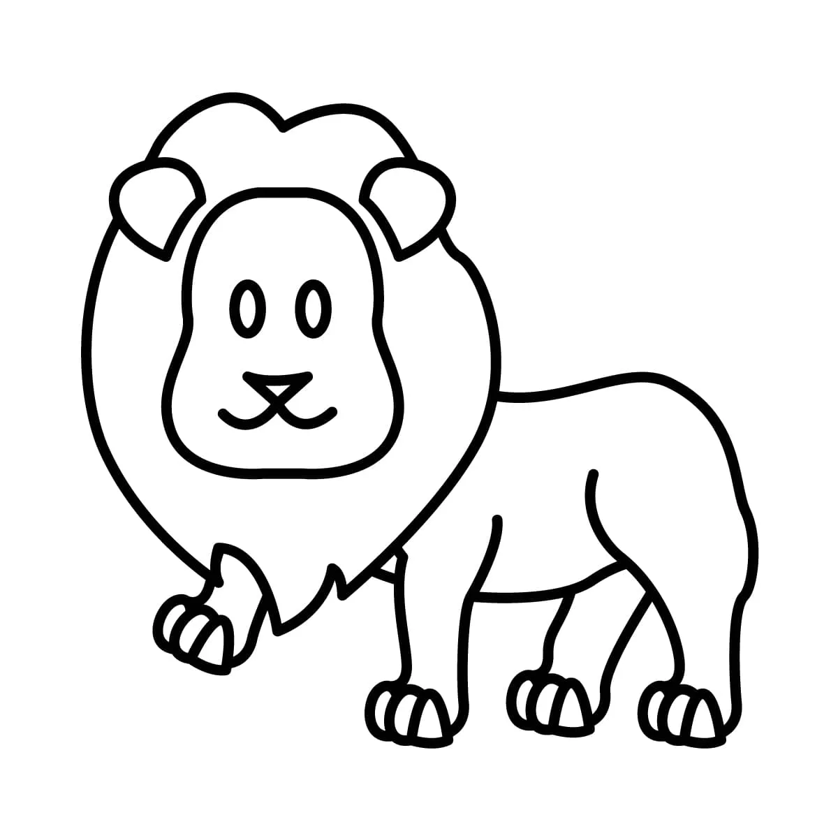 Dibujo de león para colorear e imprimir - Dibujos y colores