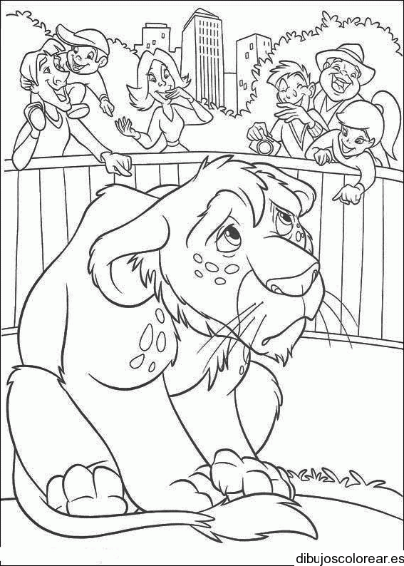 Dibujo de un león llorando | Dibujos para Colorear