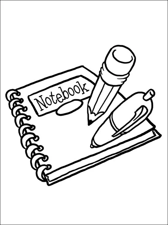 Notebook Coloring Pages | Clipart Panda - Free Clipart Images