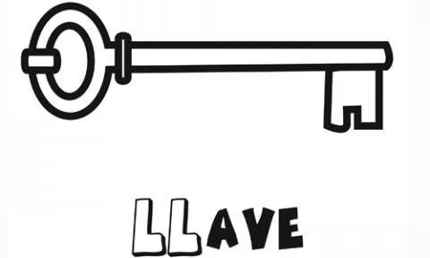 Dibujo de una llave para colorear. Imágenes gratis de objetos Dibujo de una llave para colorear. Imágenes gratis de objetos
