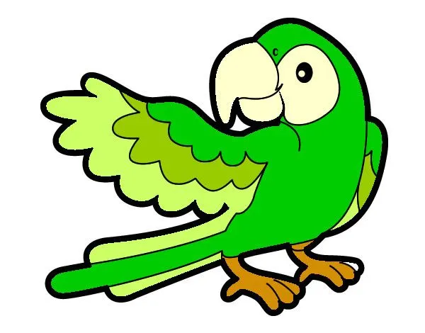 Dibujo de Loro con ala abierta pintado por Guadasofia en Dibujos ... Dibujo de Loro con ala abierta pintado por Guadasofia en Dibujos ...