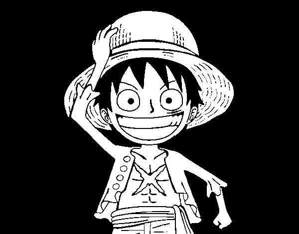 Dibujo de Luffy para Colorear - Dibujos.net Dibujo de Luffy para Colorear - Dibujos.net