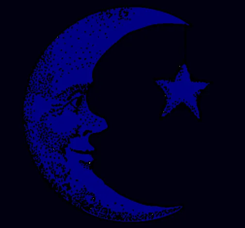 Dibujo de Luna y estrella pintado por Azalia120 en Dibujos.net el ...