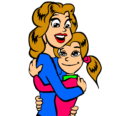 Dibujo de Madre e hija abrazadas pintado por Jenny @@ en Dibujos ...