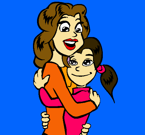 Dibujo de Madre e hija abrazadas pintado por Pamela22 en Dibujos ...