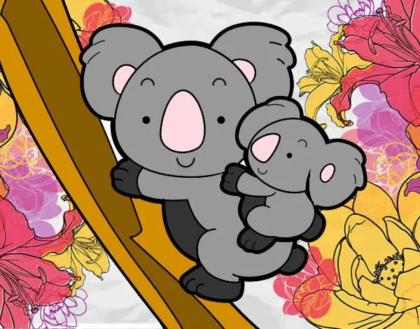 Dibujo de Madre koala pintado por Aaguss en Dibujos.net el día 20 ...
