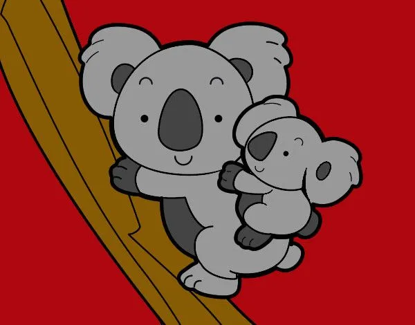 Dibujo de Madre koala pintado por Amalia en Dibujos.net el día 11 ...