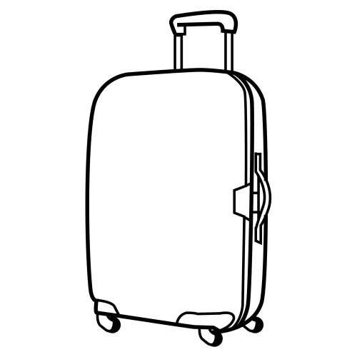 Dibujo de una maleta de viaje para colorear - Imagui