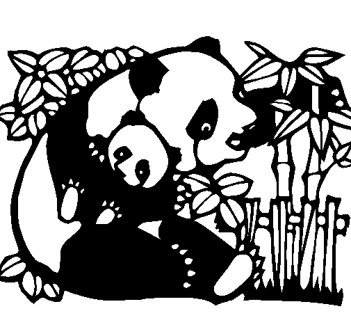 Dibujo de Mama panda para Colorear - Dibujos.net