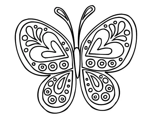 Dibujo de Mandala mariposa para Colorear | teaching | Pinterest ...
