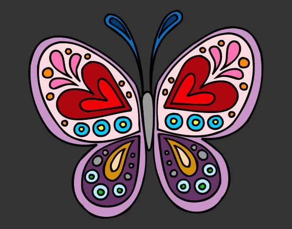 Dibujo de Mandala mariposa pintado por Psicologia en Dibujos.net ...