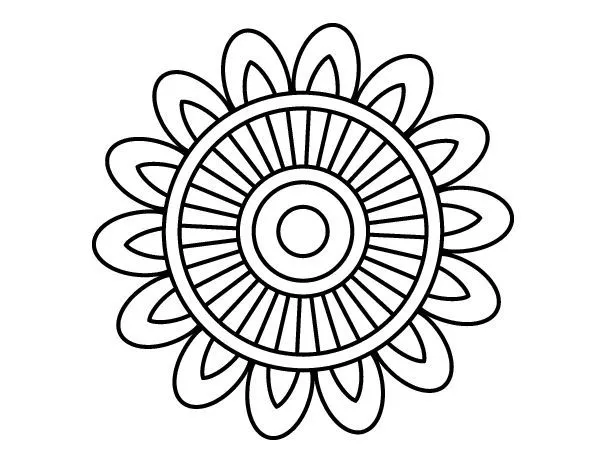 Dibujo de Mandala solar para colorear | Dibujos de Mandalas para ...