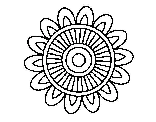 Dibujo de Mandala solar para Colorear - Dibujos.net