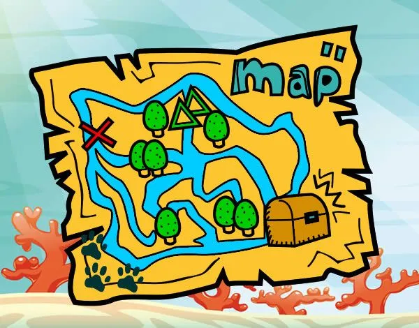 Dibujo de Mapa del tesoro pintado por Juanca en Dibujos.net el día ...