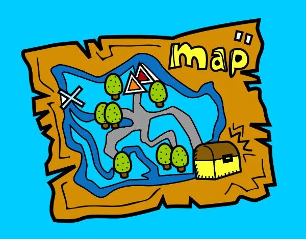Dibujos de mapas del tesoro - Imagui