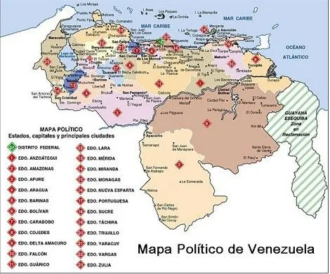 El dibujo del mapa de venezuela - Imagui