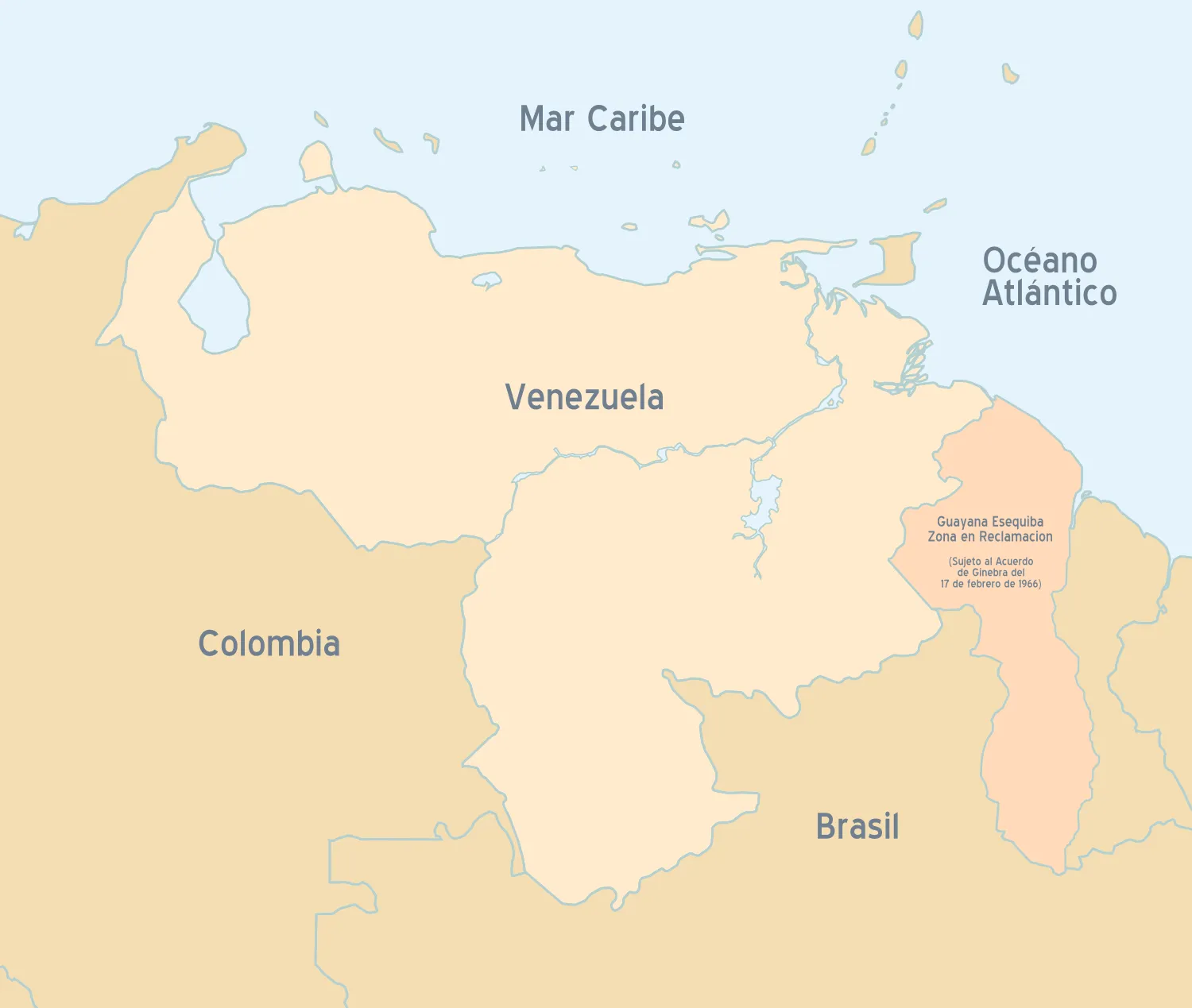 Mapa de Venezuela señalando y sus límites - Imagui