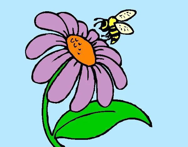 Dibujo de Margarita con abeja pintado por Queyla en Dibujos.net el ...