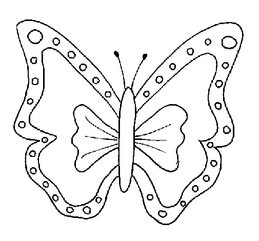 Dibujo de Mariposa 4a para Colorear - Dibujos.net