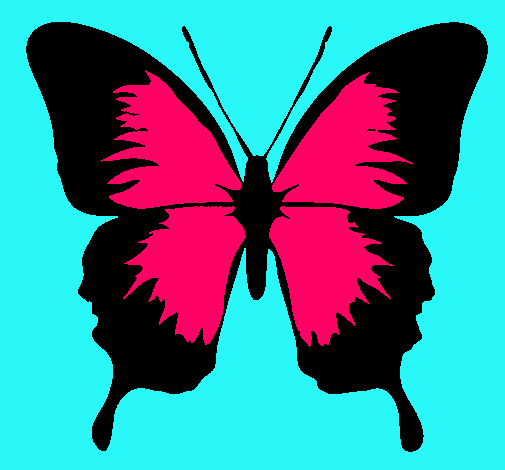 Dibujo de Mariposa con alas negras pintado por Maripos en Dibujos ...