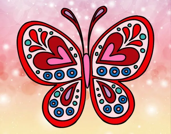 Dibujo de mariposa de amor pintado por Anablack91 en Dibujos.net ...