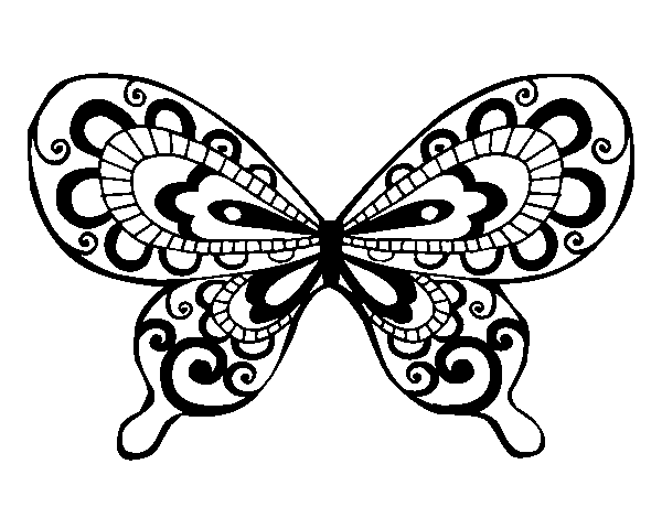Dibujo de Mariposa bonita para Colorear - Dibujos.net