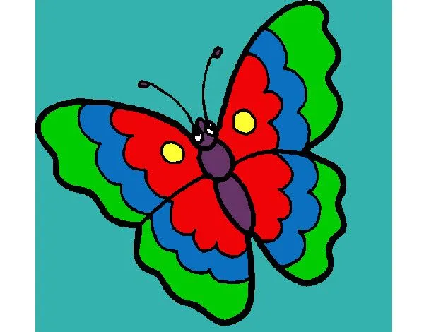 Dibujo de mariposa de tres colores pintado por Migl en Dibujos.net ...