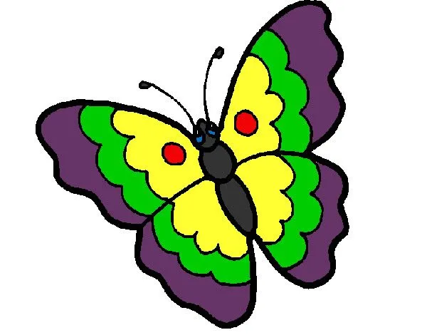 Dibujo de La mariposa colorida pintado por Davalos en Dibujos.net ...