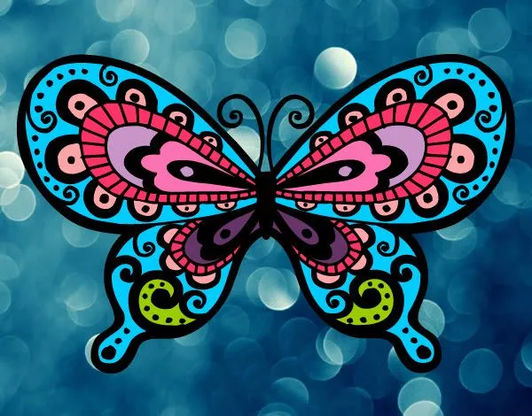 Dibujo de Mariposa colorida pintado por Mia26 en Dibujos.net el ...