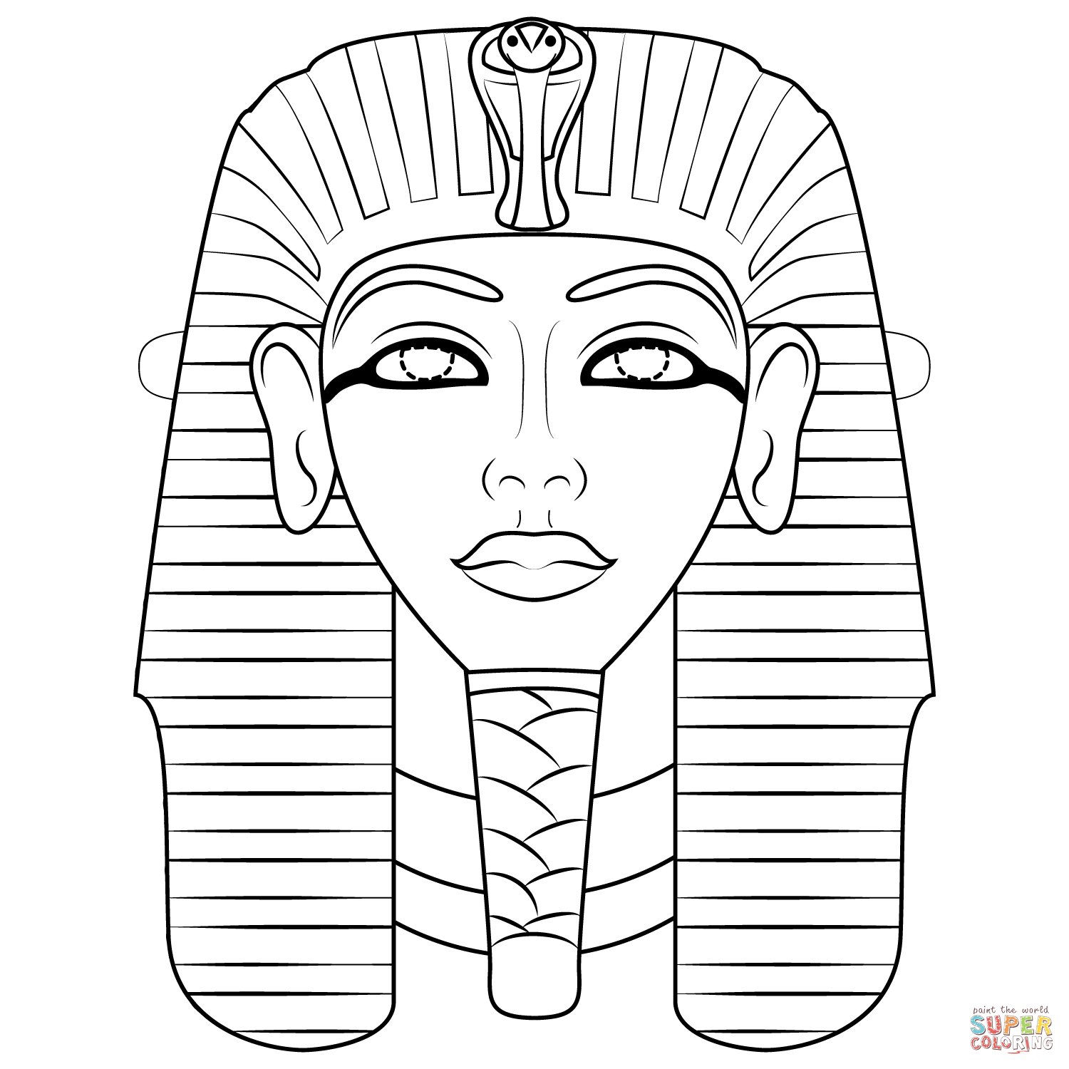 Dibujo de Máscara Egipcia para colorear | Dibujos para colorear imprimir  gratis