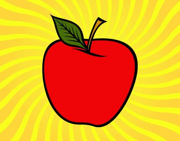 Dibujo de mazana roja y saludable pintado por Migl en Dibujos.net ...