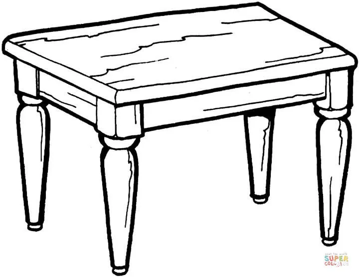 Dibujo de Mesa de Cocina para colorear | Dibujos para colorear ...