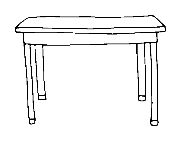 Dibujo de Mesa rectangular para Colorear - Dibujos.net Dibujo de Mesa rectangular para Colorear - Dibujos.net