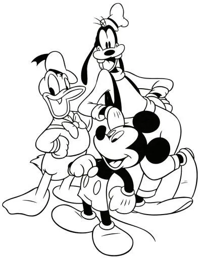 Dibujo de Mickey Mouse y sus amigos. Dibujo para colorear de ...