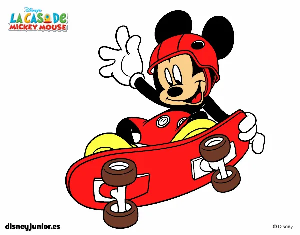 Dibujo de Mickey Mouse en skate pintado por en Dibujos.net el día ...