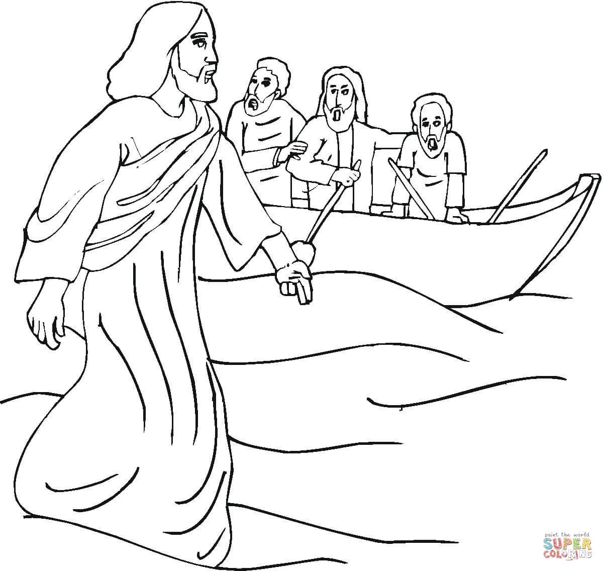 Dibujo de Primer milagro de Jesús en la boda en Caná para colorear ...