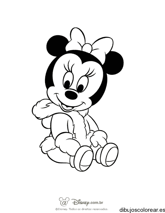 Dibujos de Minnie para colorear de bebé - Imagui