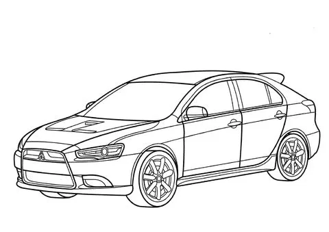 Dibujo de Mitsubishi Lancer Sportback para colorear | Dibujos para ...