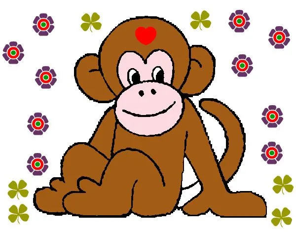 Dibujo de mono bebe pintado por Hocel en Dibujos.net el día 04-09 ...