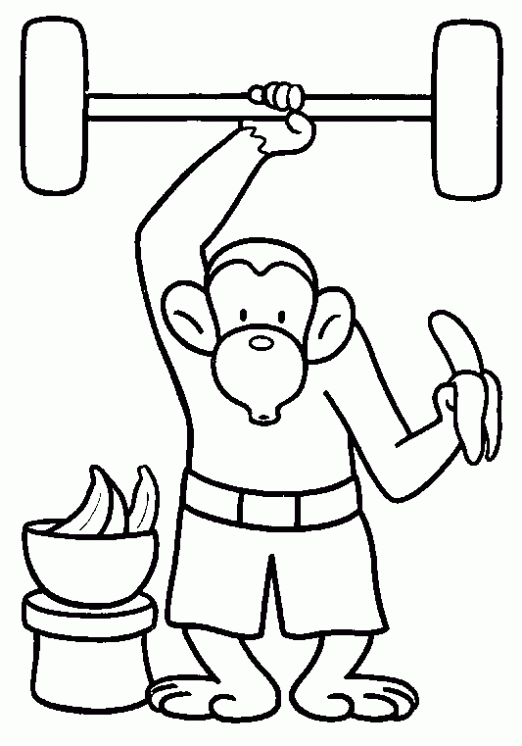 Dibujo de Monos para colorear. Dibujos infantiles de Monos ... Dibujo de Monos para colorear. Dibujos infantiles de Monos ...