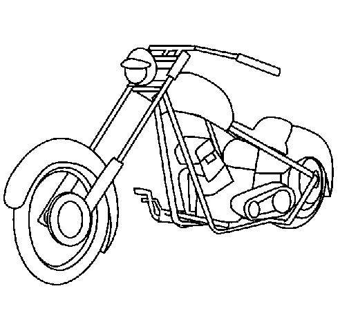 Dibujo de Moto 1 para Colorear - Dibujos.net