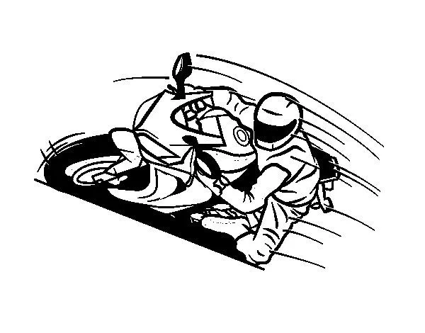 Dibujo de Moto GP para Colorear - Dibujos.net