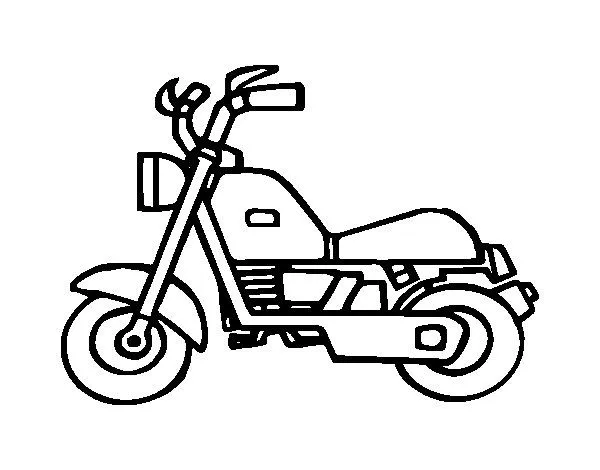 Dibujo de Moto harley para Colorear - Dibujos.net