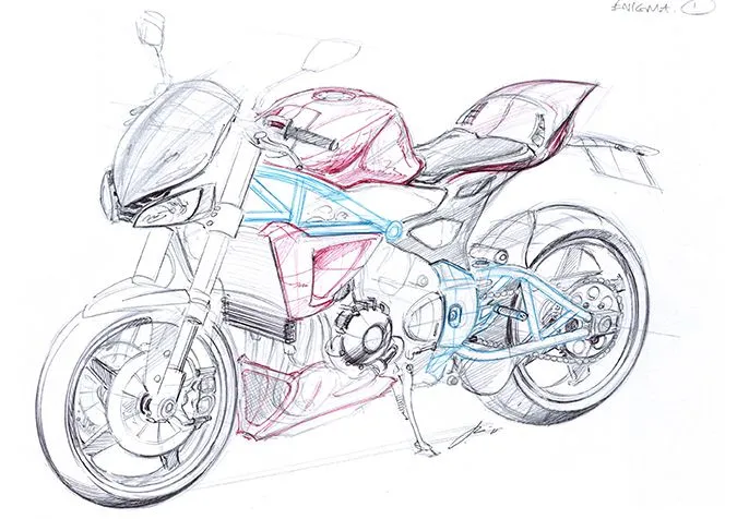 Dibujo de moto a lapiz - Imagui