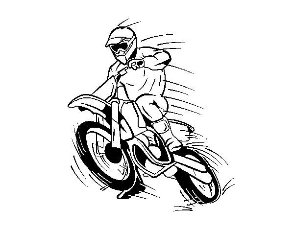 Dibujo de Moto de motocross para Colorear - Dibujos.net