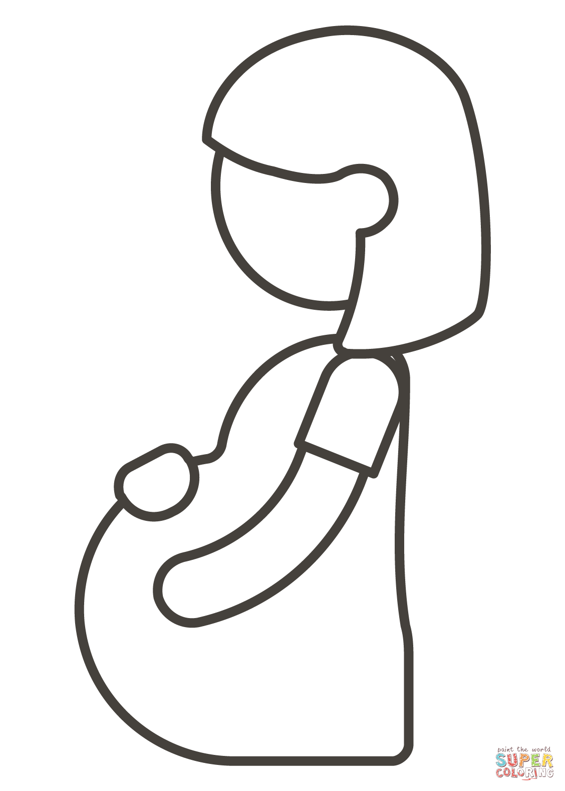 Dibujo de Mujer embarazada para colorear | Dibujos para colorear imprimir  gratis