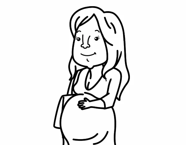 Dibujo de Mujer embarazada pintado por en Dibujos.net el día 19-04 ...