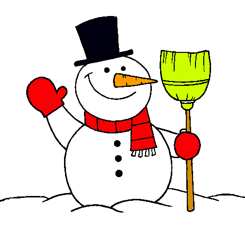 Dibujo de muñeco de nieve con escoba pintado por Edwinsit en ... Dibujo de muñeco de nieve con escoba pintado por Edwinsit en ...